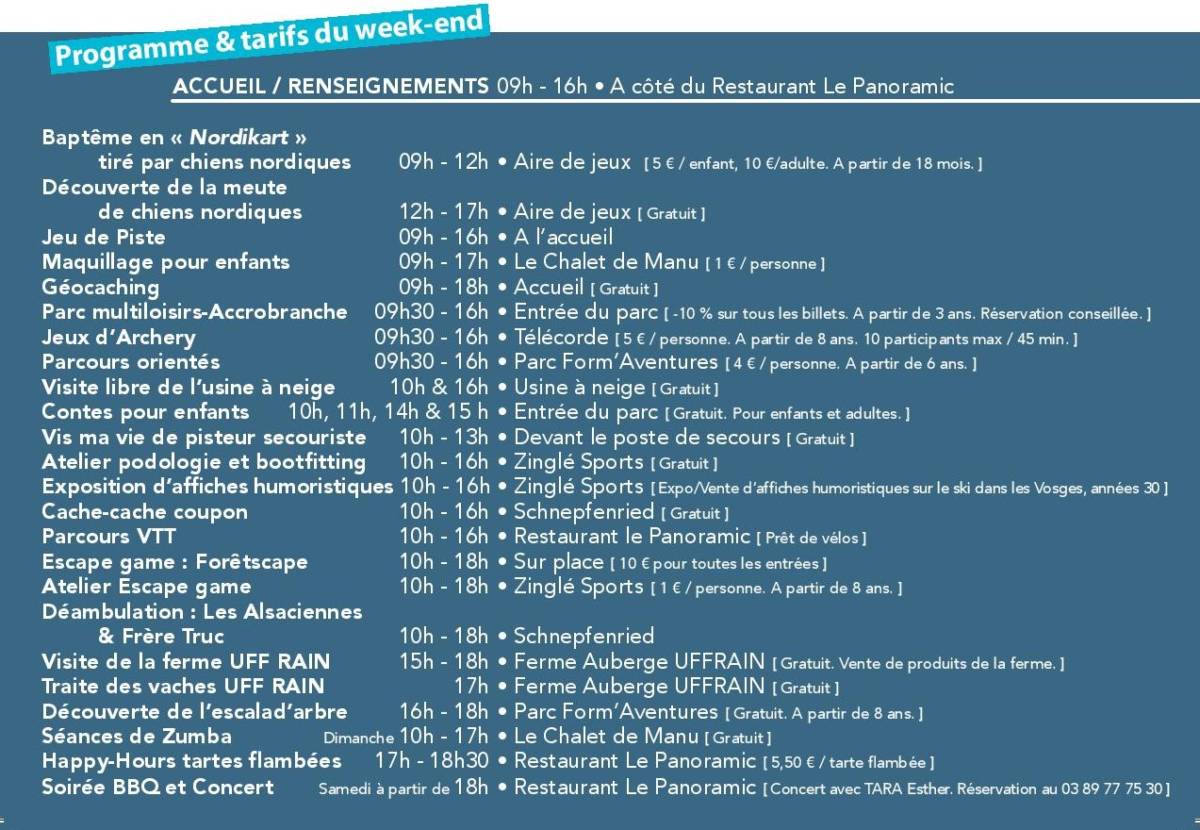 FLYER PROGAMME ET HORAIRES 2022 | Form aventures Portes ouvertes 2022 au Schnepfenried ! Saint-Dié-des-Vosges 1